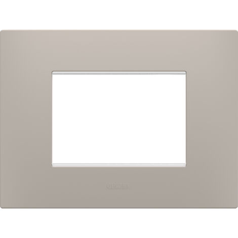 PLAQUE EGO RECTANGULAIRE 3P SABLE FONCÉ GEWISS GW16003DS