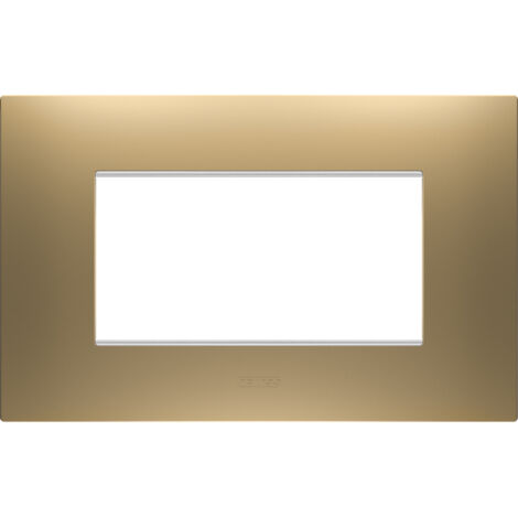 PLAQUE EGO RECTANGULAIRE 4P OR GEWISS GW16004SG
