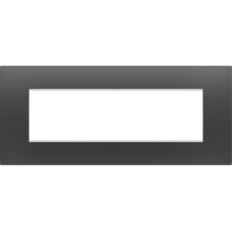 PLAQUE EGO RECTANGULAIRE 7 MODULES NOIR GEWISS GW16007DB