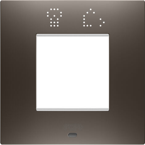 PLAQUE EGO SMART 2P TEINTE MARRON GEWISS GW16022SBS