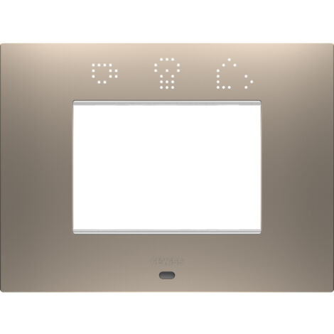 PLAQUE EGO SMART RECT. 3P BRONZE CLAIR GEWISS GW16003SBR