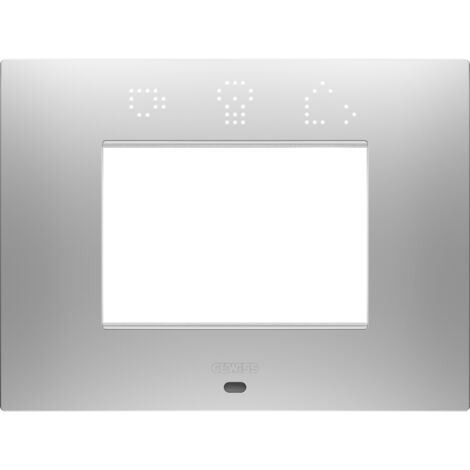 PLAQUE EGO SMART RECT. 3P GRIS GEWISS GW16003SGR