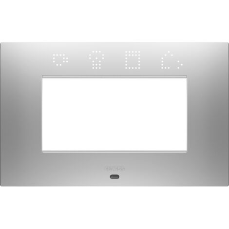 PLAQUE EGO SMART RECT. 4P GRIS GEWISS GW16004SGR