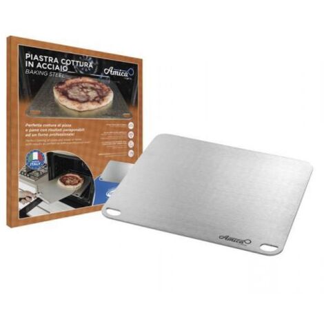Plaque en acier inoxydable pour la cuisson du pain à pizza à la maison 40x35 cm, épaisseur 4 mm