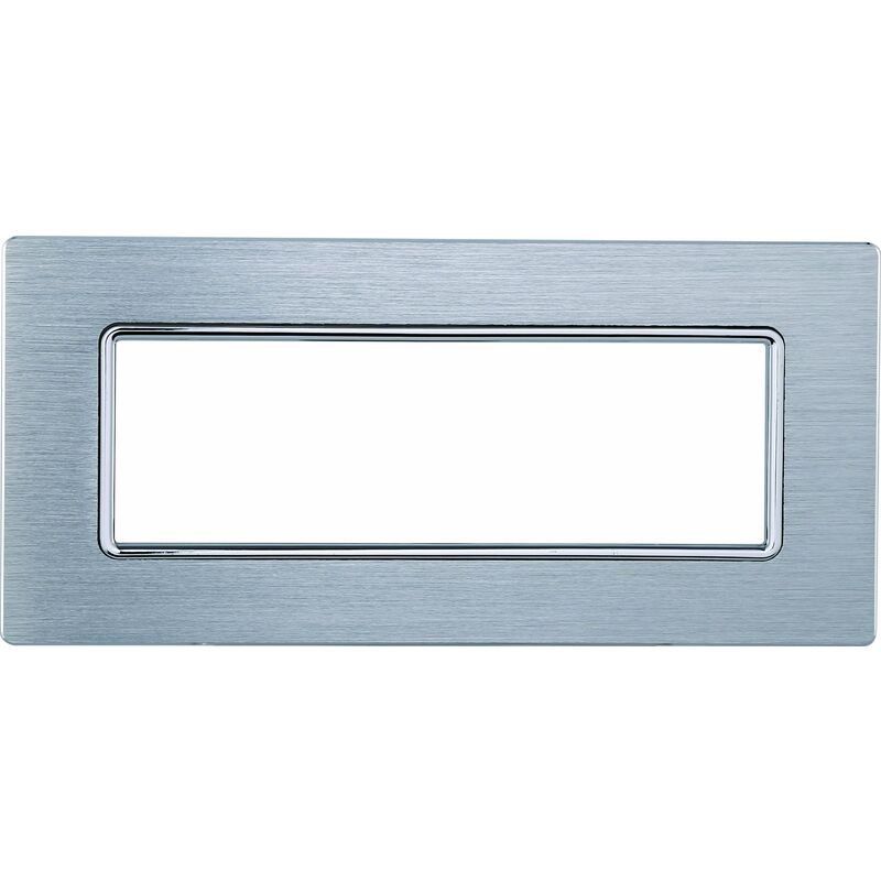 Plaque en aluminium 6 places couleur argent poli Compatible avec la série solaire Matix