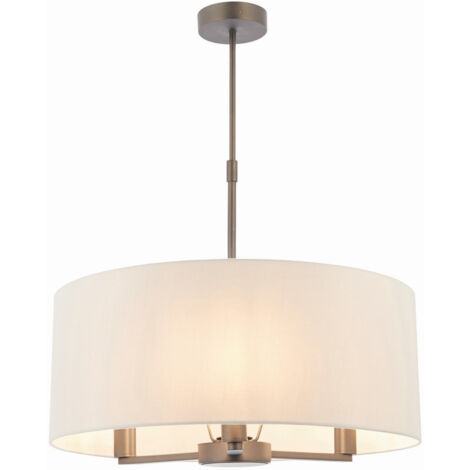Plaque en bronze antique de lumière pendante cylindrique de bras multi, tissu de marbre