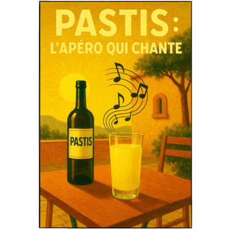 Plaque en métal pastis lapéro qui chante  30,5 x 20 cm