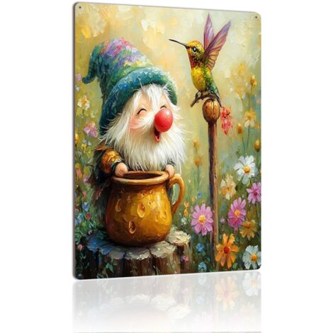 Plaque en Métal Style Vintage Humoristique pour Bar, Café et Jardin, Design Amusant et Rétro, Parfaite pour un Ambiance Légère et Conviviale 30x20 cm.