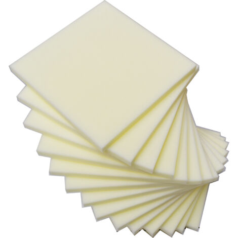 Plaque en mousse polyéther 50x50x10 cm idéal pour rénovation ameublement chaise