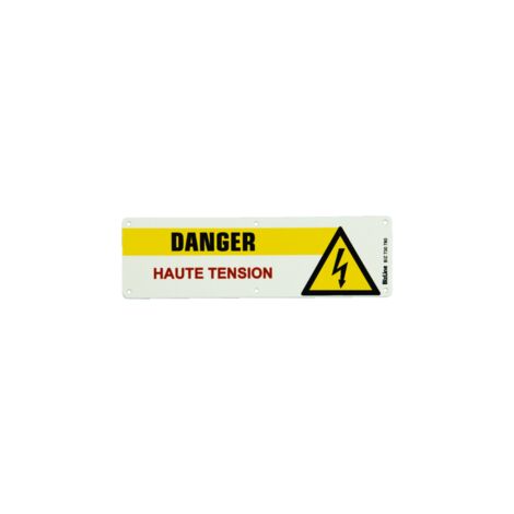 plaque en pvc danger haute tension 200x60mm