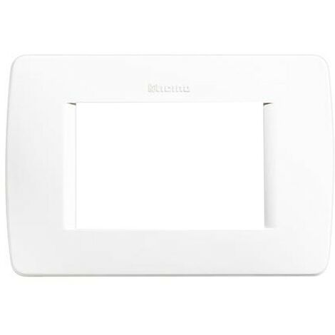 Plaque en resine luna 3 modules couleur blanc c4803bn