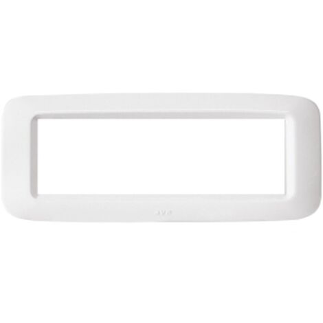 Plaque en technopolymère, Ave Banquise Système 45 6 Modules Blanc, brillant 45PY06BB