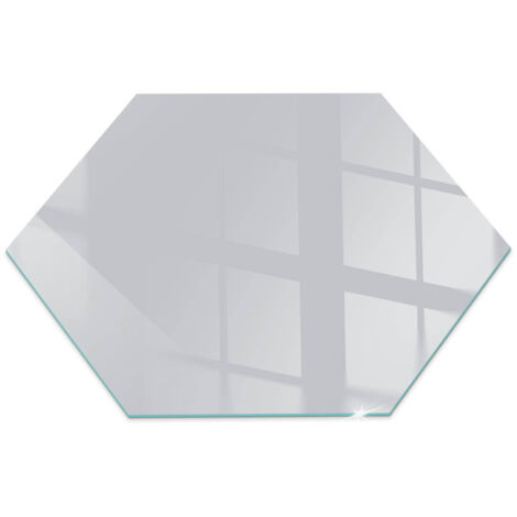 Plaque en verre trempé de sol décorative de sol avec impression sous cheminée Couleur Gris h40 cm