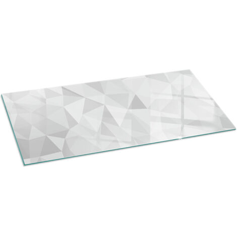 Plaque en verre trempé de sol décorative imprimée premium sous cheminée Motif géométrique abstrait 125x50 cm