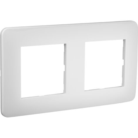 Schneider S520802R - Plaque Odace Touch - Translucide Blanc Liseré Blanc - 1 Poste