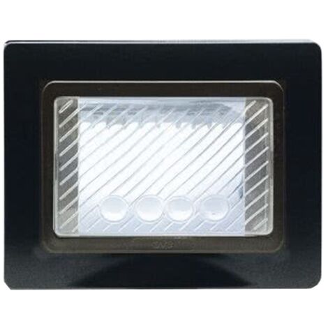Plaque étanche autoportante Ave avec membrane IP55 couleur Noir 44SP03GSL