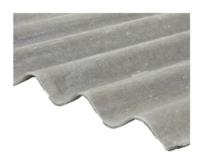 Plaque fibrociment sans amiante - Coloris - Gris, Largeur totale de la plaque - 92cm, Longueur totale de la plaque - 2.5m