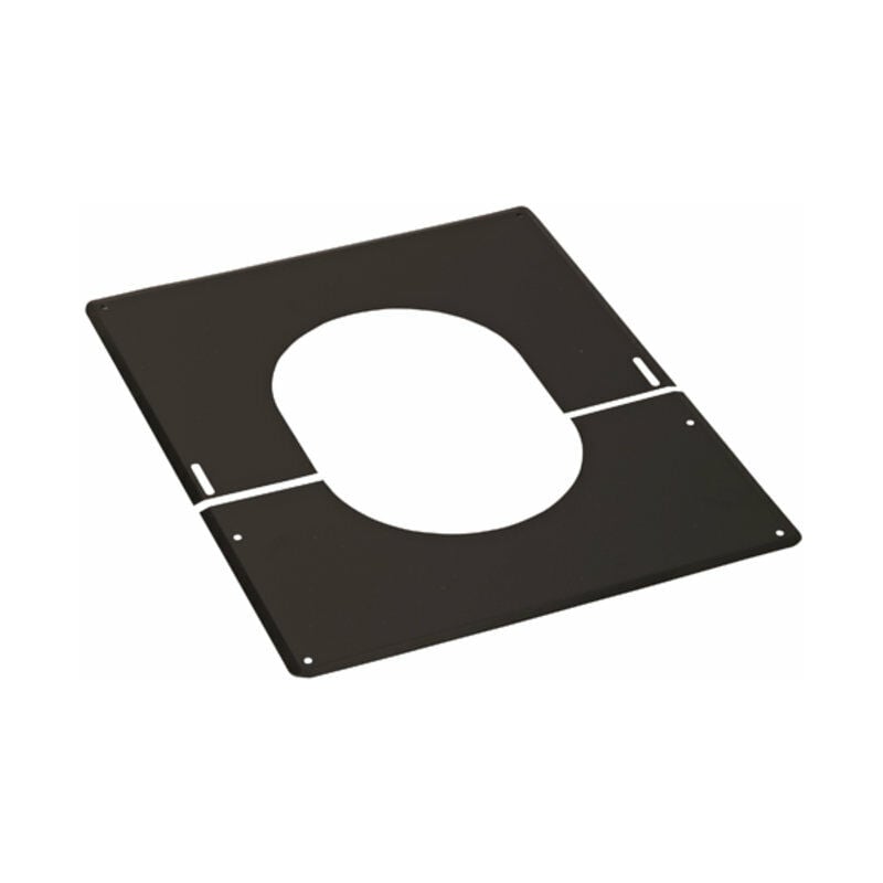 Plaque de finition murale/plafond - TEN- DUOTEN - 0° à 30° - diamètre 80/130 mm - Noir