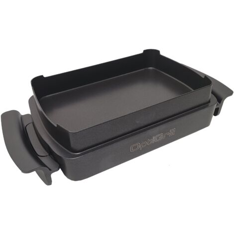 Tefal – Plaque four Optigrill – Accessoire de cuisson en fonte d'aluminium – Dimensions 440mm x 225mm – Nettoyage facile - XA722870