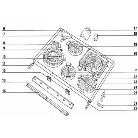 PLAQUE FOYER DOUBLE Ø140 X 210 M/M REP20 POUR TABLE DE CUISSON KUPPERSBUSCH - 160327