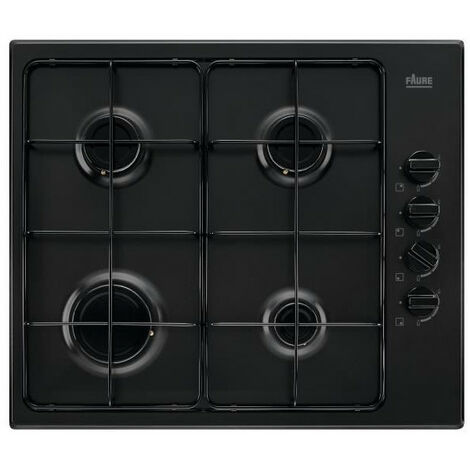 Plaque gaz FAURE 8000W 59.4cm, FGH62414BA - Noir