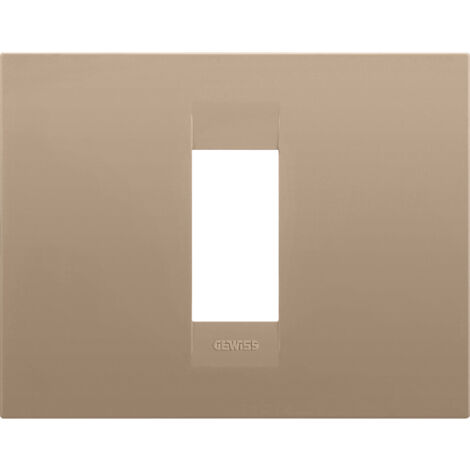 PLAQUE GEO RECTANGULAIRE 1P CUIVRE DOUX GEWISS GW16401VX