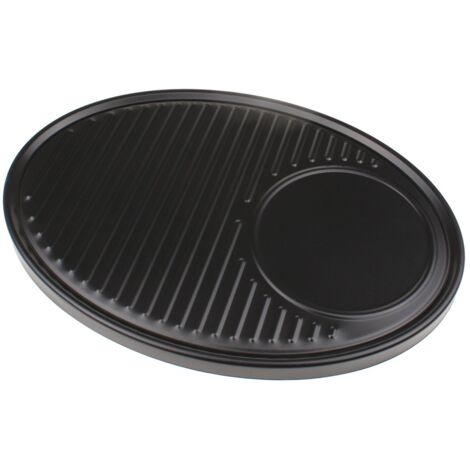 Plaque grill pour barbecue en acier inoxydable – Longueur 40cm – Largeur 30cm – Technologie antiadhésive – DO9038G5 – Domo