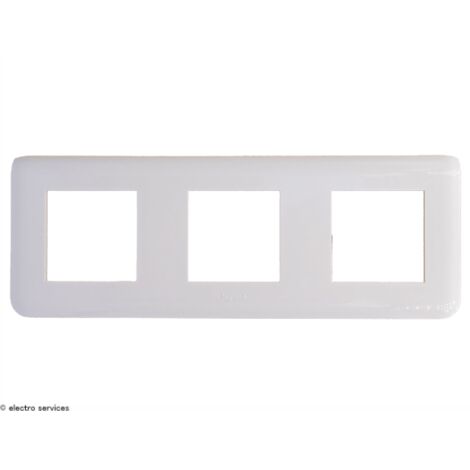 Plaque horizontale Mosaic Legrand 3x2 modules  Finition: Blanc