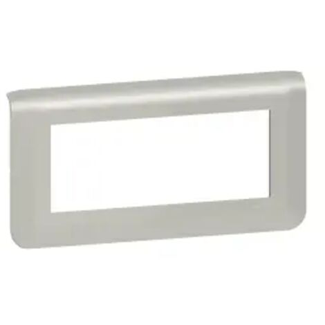 Plaque horizontale Mosaic Legrand 5 modules Finition: Aluminium