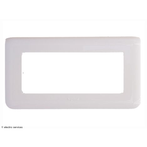 Plaque horizontale Mosaic Legrand 5 modules  Finition: Blanc