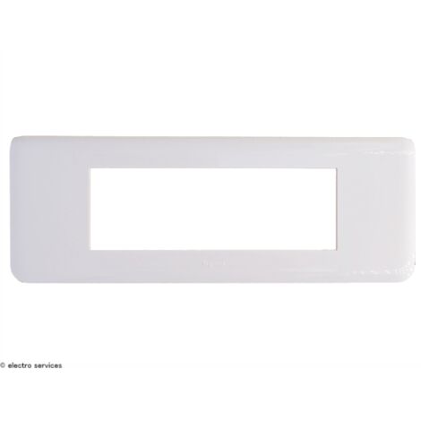 Plaque horizontale Mosaic Legrand 6 modules  Finition: Blanc