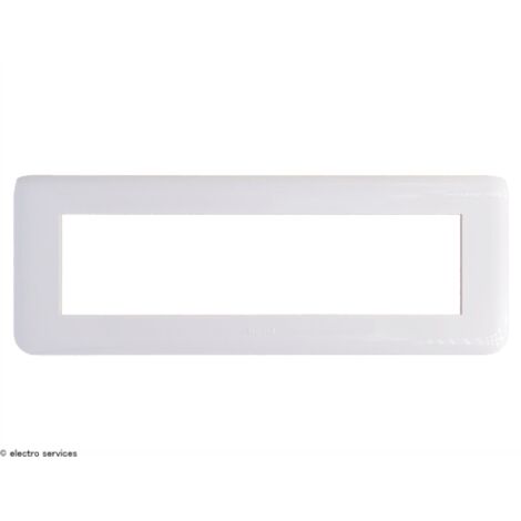 Plaque horizontale Mosaic Legrand 8 modules Finition: Blanc