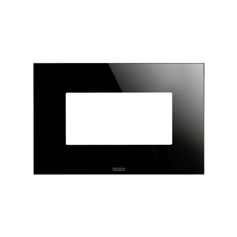 PLAQUE ICE 4P NOIR GEWISS GW16904CN