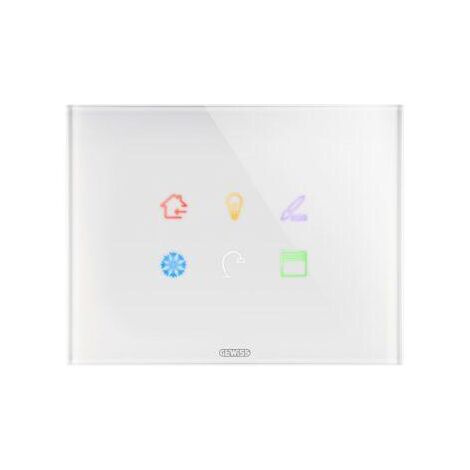PLAQUE ICE TOUCH KNX SYMBOLES INT.BLANC GEWISS GW16946CB