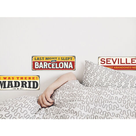 Plaque Immatriculation 3D Autocollant Décoratif 48x68cm - Madrid, Séville, Barcelone - Effet Authentique Trompe l'Oeil
