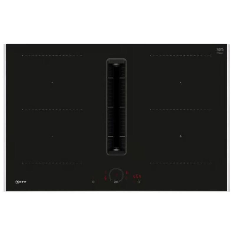 Table de cuisson aspirante induction 83cm 4 feux 7400w noir Neff V58THQ4L0