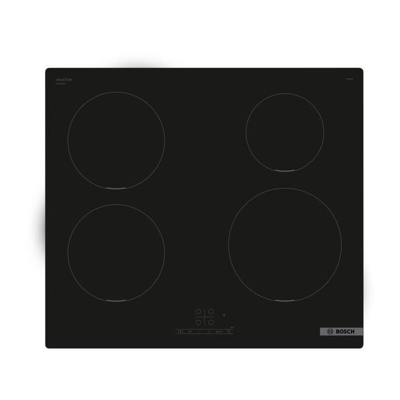 Table de cuisson a induction - BOSCH SER4 - 4 foyers - 4600 W - 59,2 x 52,2 cm - PUE611BB5H - Noir