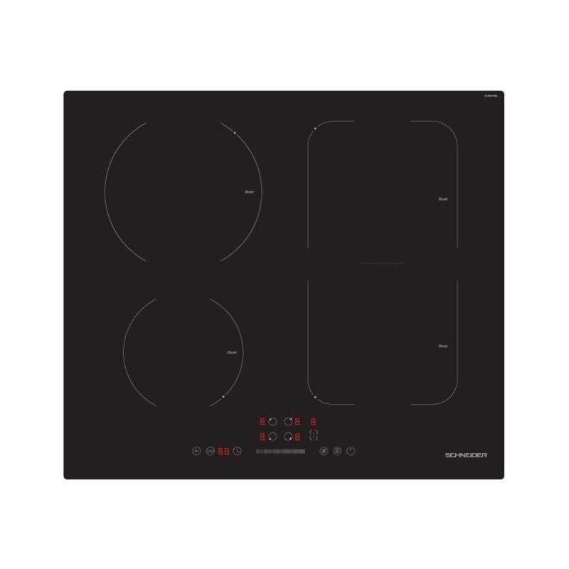 SCTI641SSL Schneider Plaque induction encastrable 4 foyers dont 1 flexible, 7400W