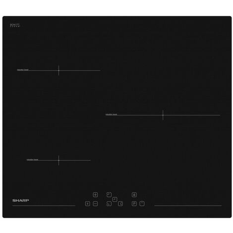 Plaque induction SHARP 7200W 59cm, KH6I31NT00FR - Noir