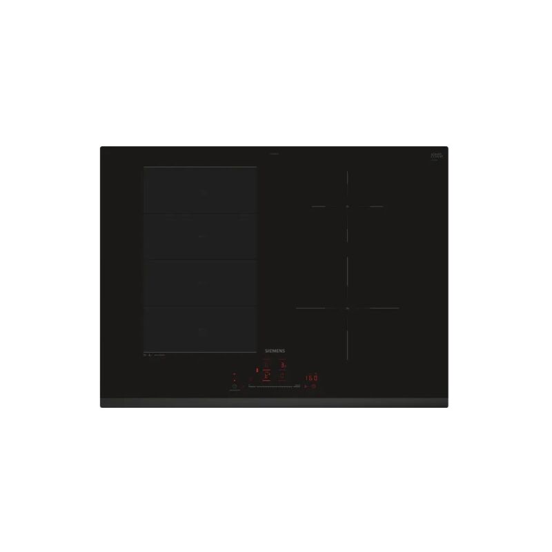 Table de cuisson à induction 70cm 4 feux 7400w noir Siemens EX73RHEC1F
