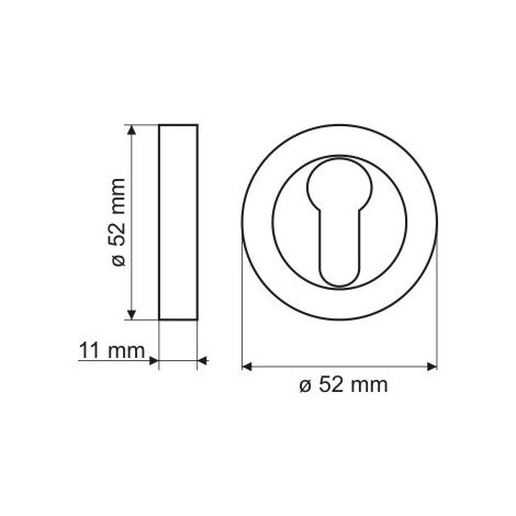 Plaque inférieure PLT24-Y, nickel brossé, ronde
