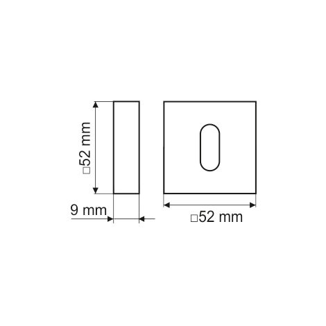Plaque inférieure PLT26J-N, Premium Line, nickel brossé, carrée