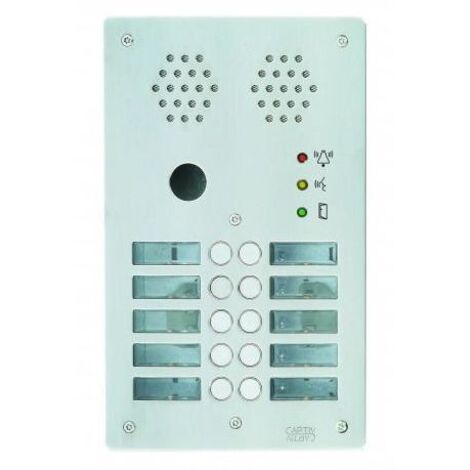 Plaque inox 10bp 2r ptt URMET AX2010