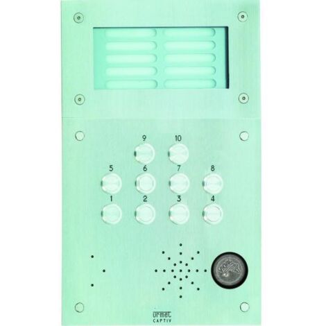 Plaque inox 10bp+grav+ecl URMET 52010G