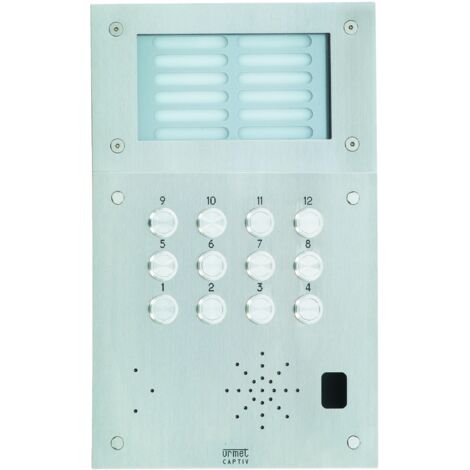 Plaque inox 12bp+grav+ecl URMET 52012G
