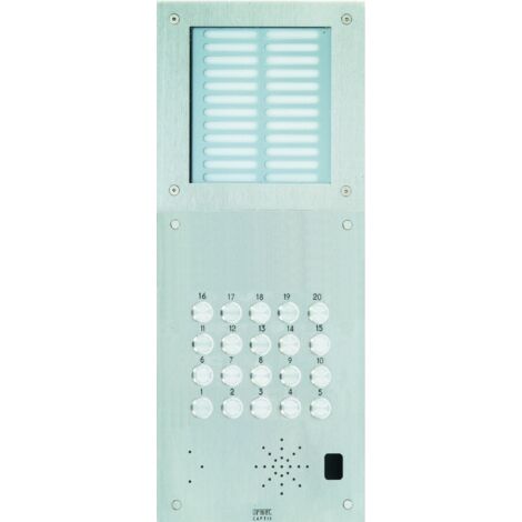 Plaque inox 20bp+grav+ecl URMET 52020G