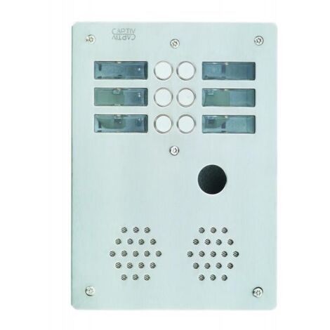 Plaque inox 6bp 2r ptt URMET AX2006