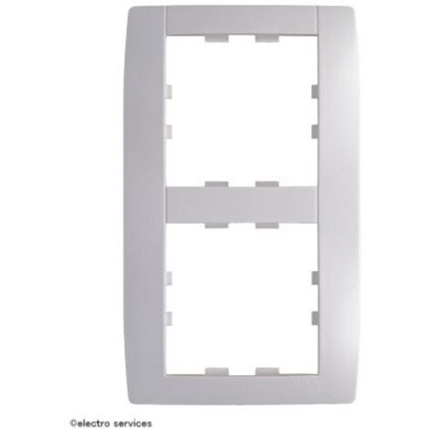 Plaque Kallysta classic verticale 2 postes  Finition: Blanc