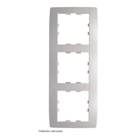 Plaque Kallysta classic verticale 3 postes  Finition: Blanc