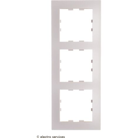 Plaque Kallysta pop verticale 3 postes  Finition: Blanc